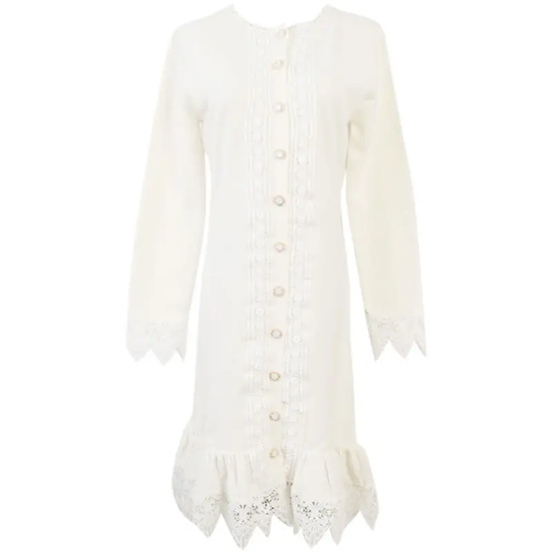 XITAO Pleated Patchwork Lace Hollow Out Dress Women Clothes 2019 Fashion Korean Casual Elegant Pullover Autumn New DMY1144 |