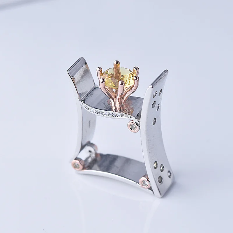 Женское кольцо на палец геометрическое золотое/серебряное 925 пробы|Кольца| |