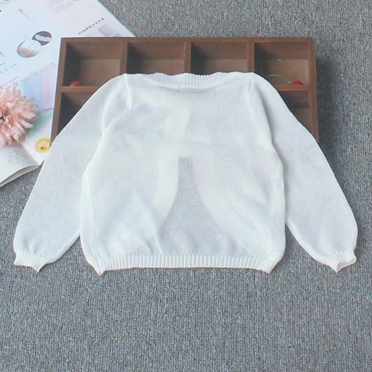 Жакет для девочек хлопковый желтый тонкий с длинным рукавом OGC215419 | Детская