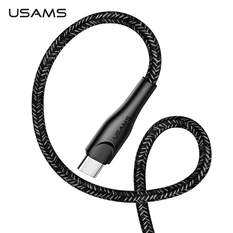 USAMS USB Type C кабель для Xiaomi Redmi Note 8 Pro Samsung Huawei Type-C мобильный телефон зарядный провод 3