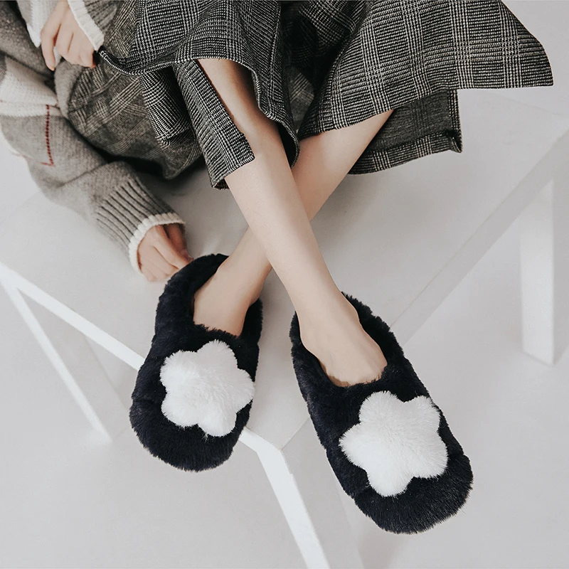 New products for autumn and winter warm three-dimensional five-pointed star slippers indoor non-slip bag with cotton shoes home