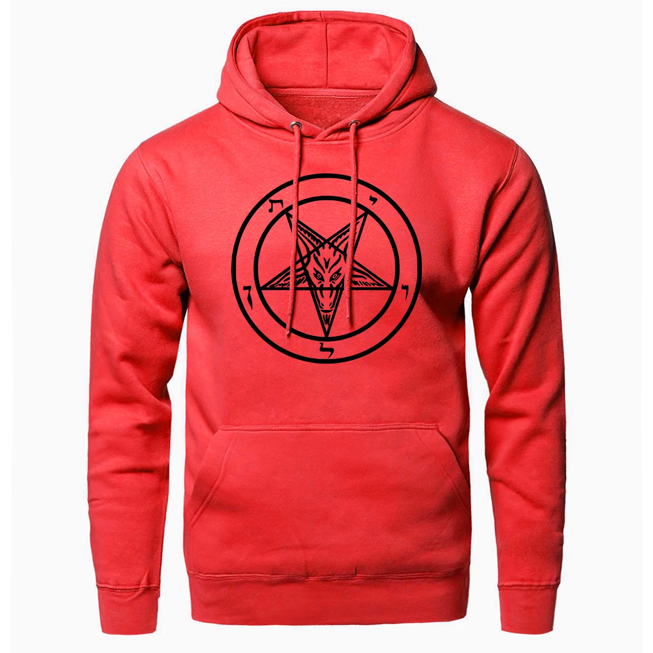 

spring Autumn Pentagram Gothic Occult Hooded Clothes 2020 New Sweatshirt Men Satan Vintage Print Hip Hop Fahsion Warm fleece top