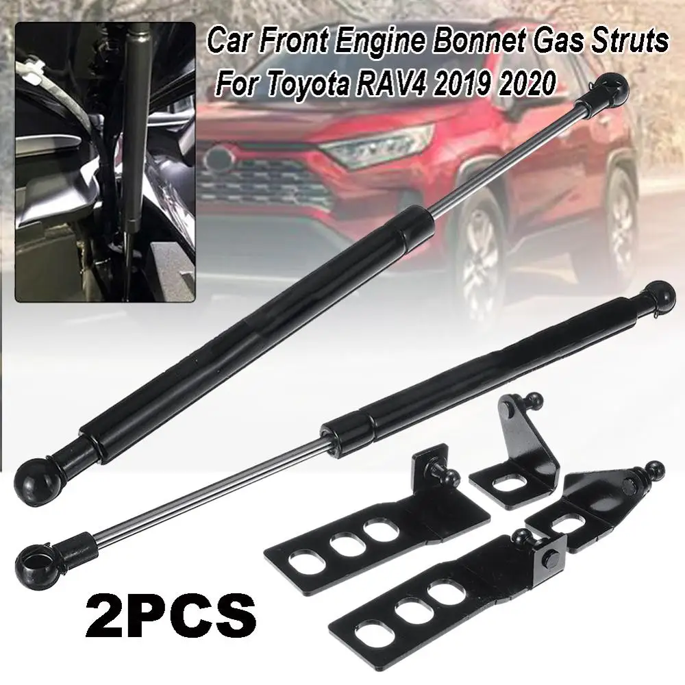 For Toyota RAV4 2019 2020 2Pcs Auto Car Front Engine Bonnet Gas Struts Bars Damper Hood Lift Support Shock | Автомобили и
