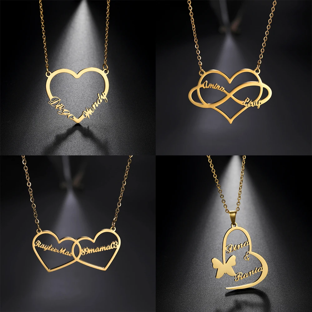 Lemegeton Ожерелье с индивидуальным именем для женщин персонализированные ювелирные