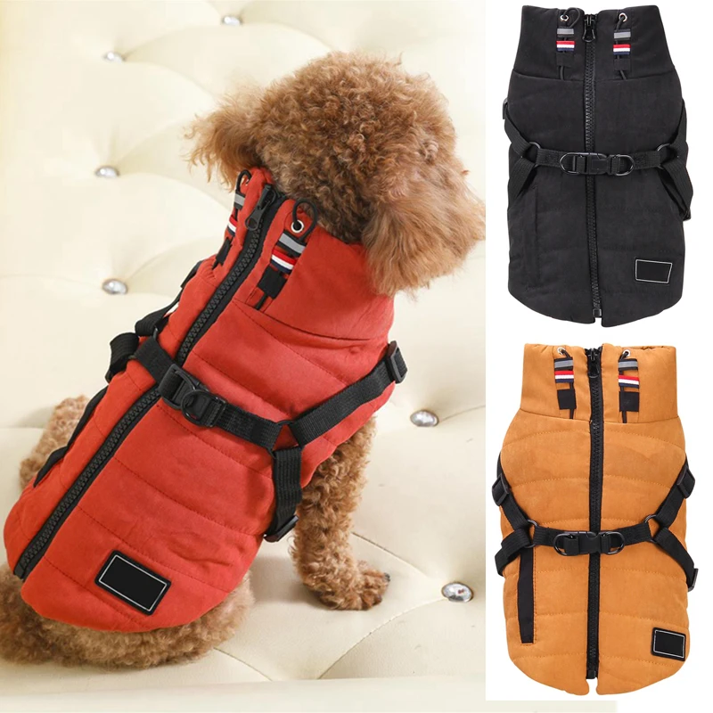 Зимняя одежда для собак теплая куртка пальто утепленная щенков чихуахуа