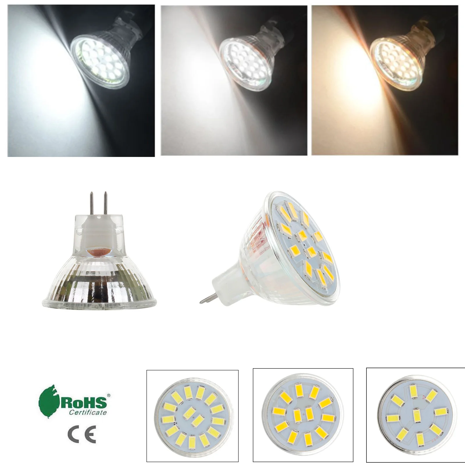 Светодиодные лампы направленного света MR11 12 в 24 5730 SMD 2 Вт 3 4 светодиодный ная