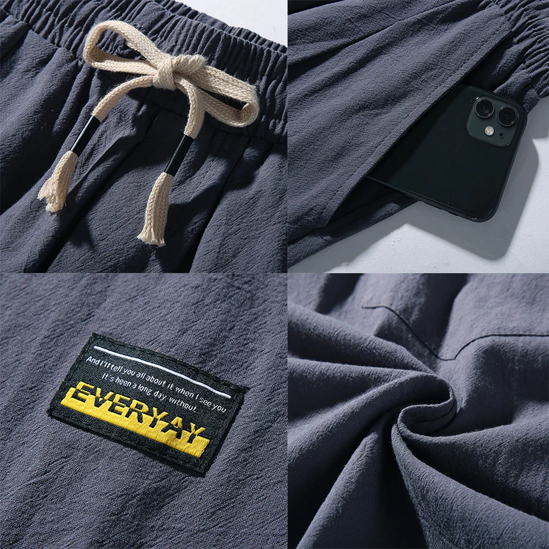 

Shorts Men Cotton Casual Shorts Summer Shorts Quick Dry Shorts Male Breathable Beach Shorts Cargo Middle Pants Fashion Loose