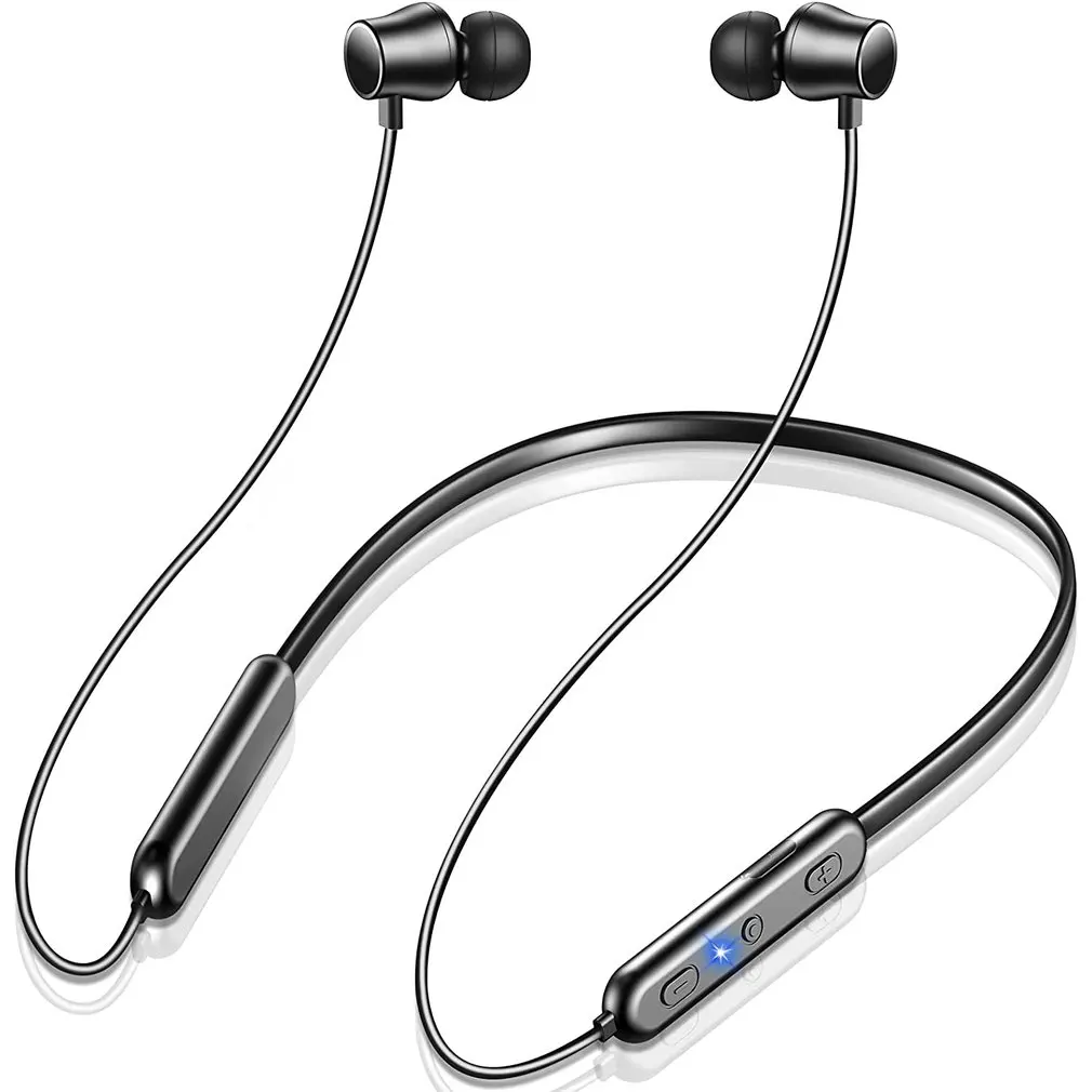 

Magnetic Wireless Earphone Bluetooth-compatible Headphones Stereo Sound Waterproof Sports in-ear Headset w/Mic for Smart Phones