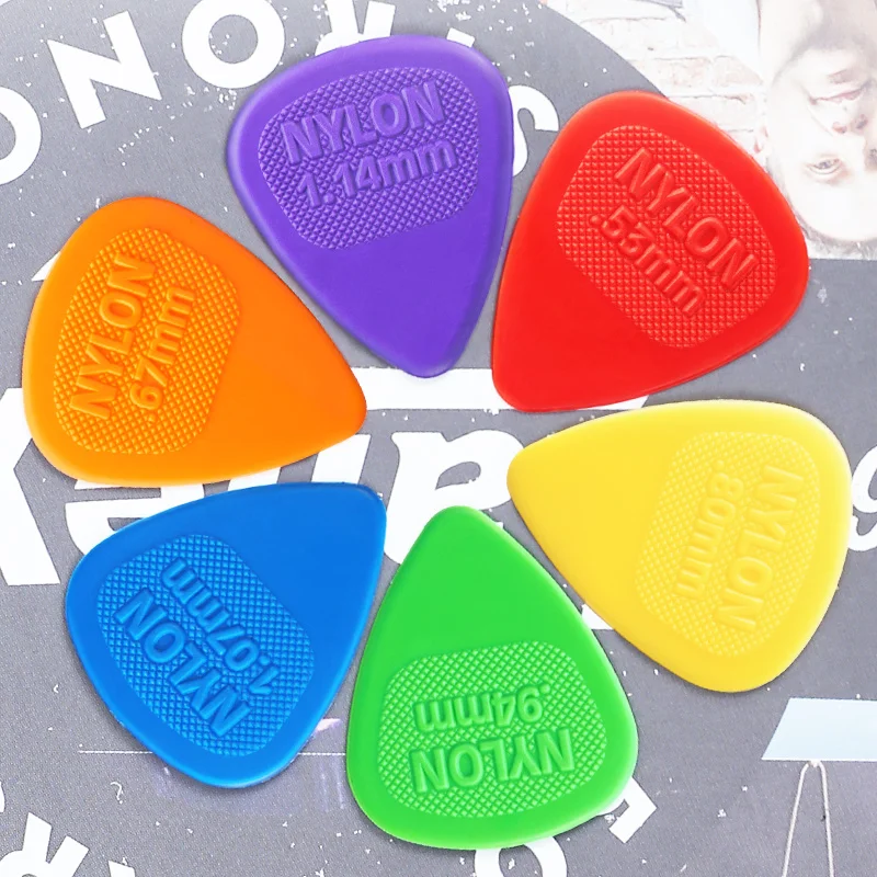 dunlop colorful guitar picks bass mediator acoustic electric accessories classic nylon guitar picks 0 530 670 941 071 14mm free global shipping