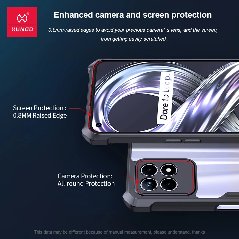xundd case for realme 8i case shockproof transparent airbag bumper phone cover for oppo realme 8 8i 9i pro plus case funda coque free global shipping