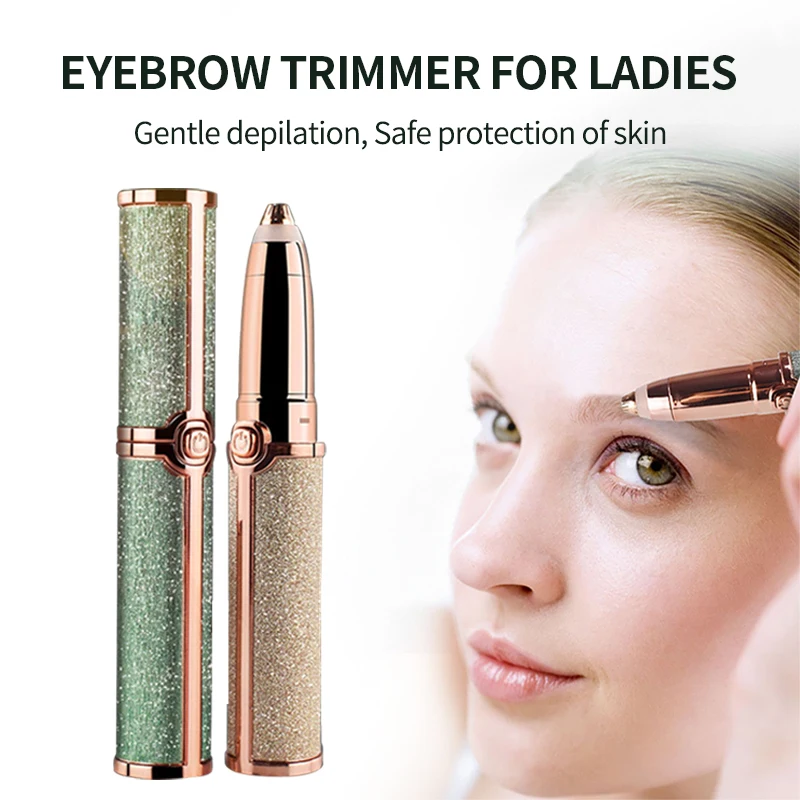 Безболезненное удаление волос для бровей точный электронный триммер эпилятор