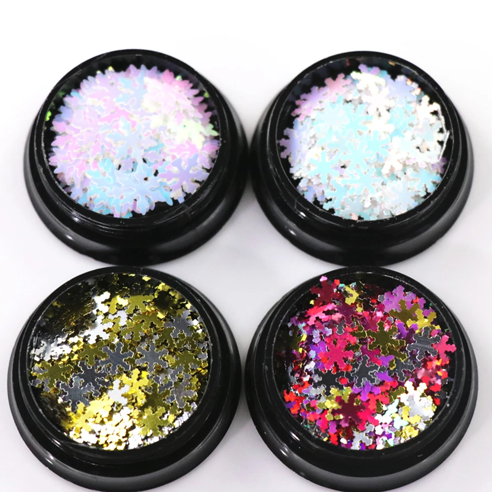 Новинка 2019 лидер продаж Рождественский маникюр симфония снежинка блестки