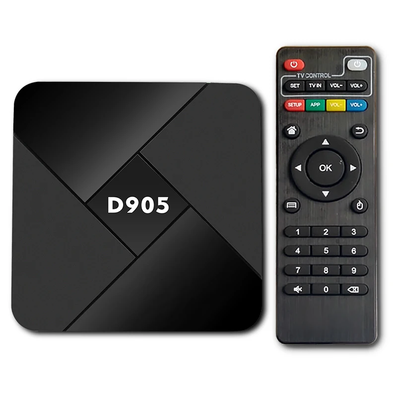 Приставка Смарт-ТВ D905 Android 10 0 4 + 32 ГБ Wi-Fi 2 4/4K | Электроника