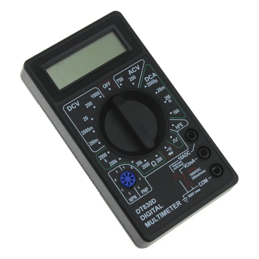 DT-830D мини карманный цифровой мультиметр 1999 отсчетов AC/DC Вольт Ампер Ом диод hFE