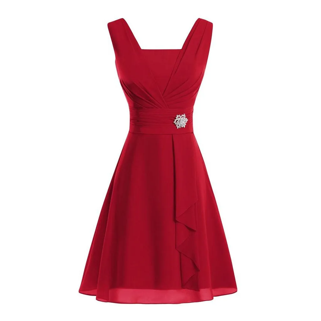

Woman Dress Women Elegant Formal Wedding Bridesmaid High-waist Party Ball Prom Gown Summer Dress Clothes For Women Vestido