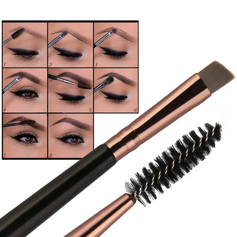 

Hot Sale Portable Double Head Natural Eyebrow Comb Eyelash Eyeshadow Makeup Brush Comb Lady Cosmetic Tool