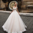 Очаровательные свадебные платья-трапеции в стиле бохо с открытыми плечами и рукавом-крылышком, элегантные свадебные платья с открытыми плечами на спине, свадебные платья в сельском стиле