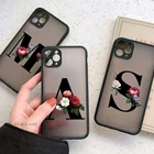 Защитный чехол для iPhone 11, 12, 13 Pro, XS Max, X, XR, 7, 8 Plus, мягкий матовый чехол с буквами алфавита