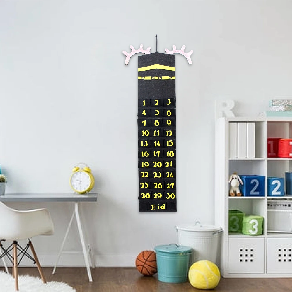 

Eid Mubarak Decor Рамадан Mubarak ткань обратный отсчет календарь для дома мусульманский Раман кареем товары для вечерние