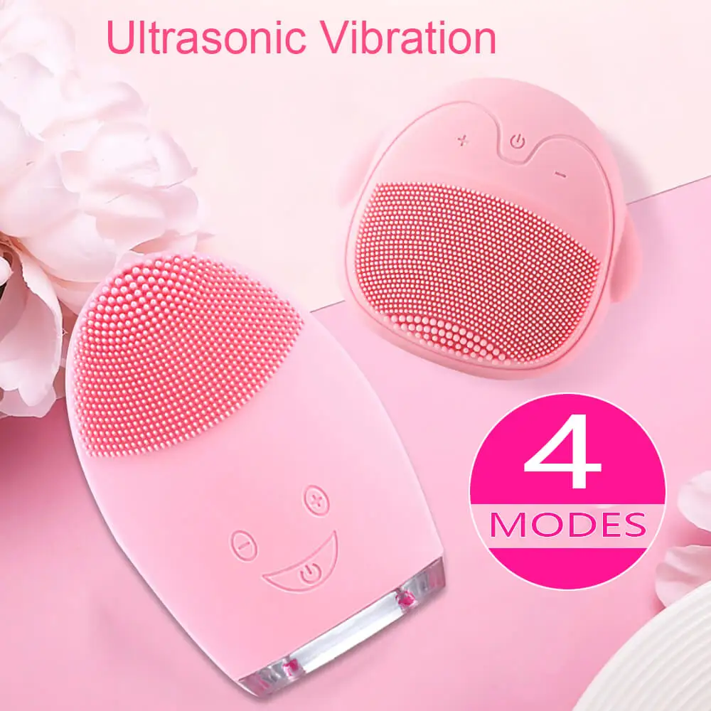 Ультразвуковая электрическая щетка для лица Мини силиконовая моющая машина