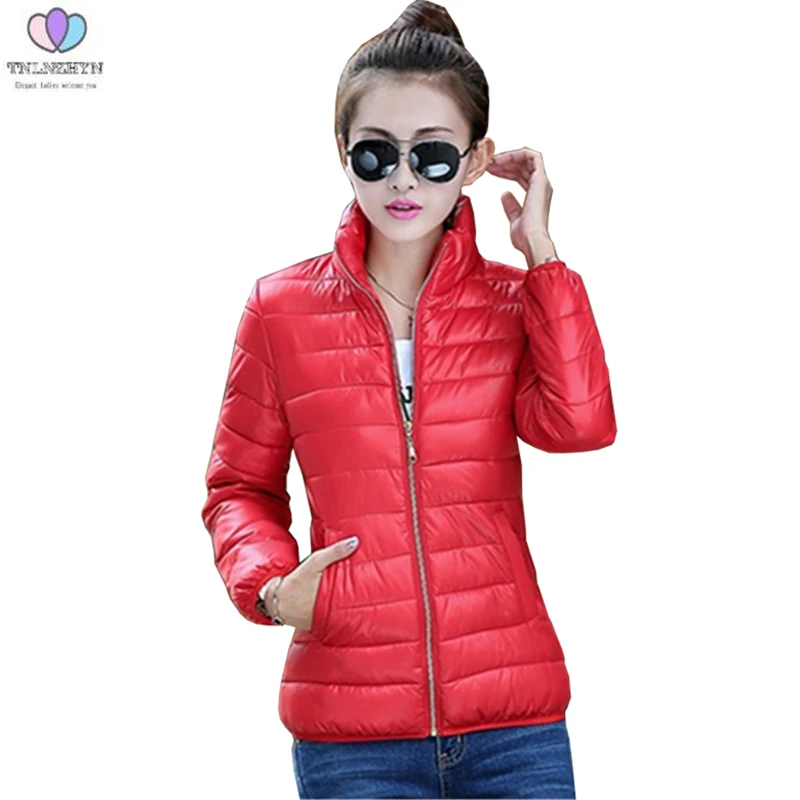 Новое осенне зимнее короткое пуховое хлопковое пальто Женская куртка пуховик