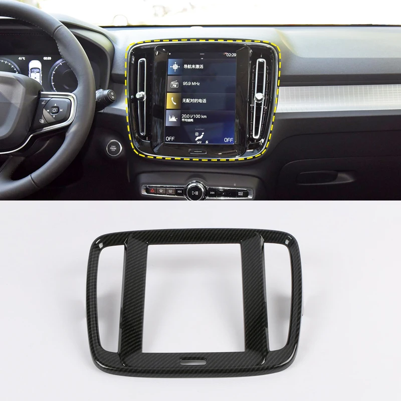 Для Volvo XC40 2018 2019 2020 ABS Стайлинг автомобиля внутренняя верхняя боковая консоль