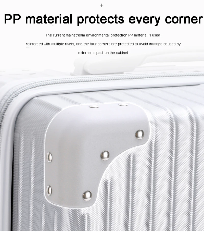 

18" Square Roll Luggage Scratch Resistant High Quality Business Travel Suitcase Trolley Luggage