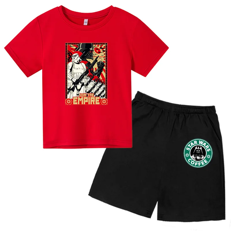 

Boy Clothing Sets Fashion Summer T-Shirt Cartoon Star-Wars Girls Clothes suits Shorts Suit for Kid Outfit Children Tracksuit