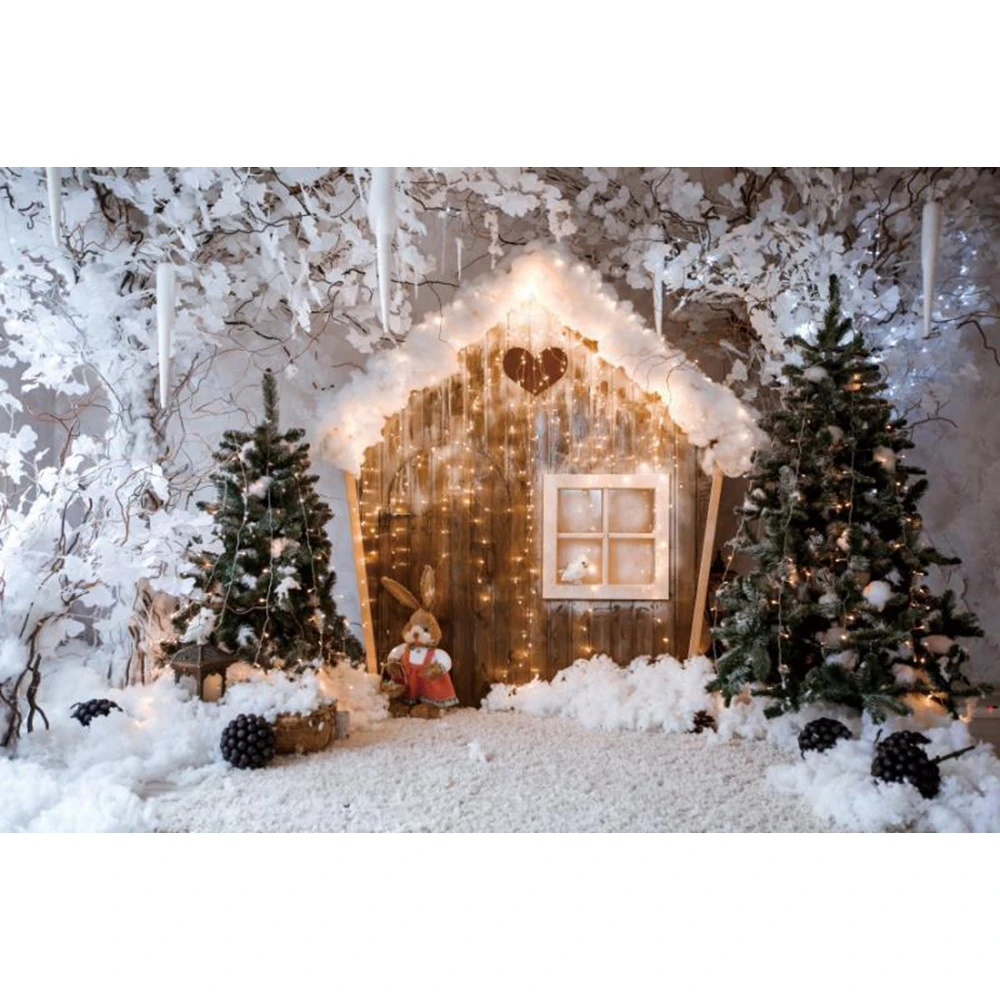 

Yeele Christmas Party Photocall For Child Snow Tree Photography Backdrops Baby Winter Photographic Backgrounds For Photo Studio