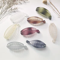 lady fish shape transparent matte gradient hair claw clips banana clips barrettes hairpins hair accessories for women girls