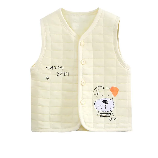 Осенне зимний теплый жилет для детей Детский плотный из 100% хлопка верхняя одежда