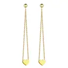 Корейские женские длинные серьги золотого цвета из нержавеющей стали в виде звезды луны сердца, Очаровательная подвесная цепь, серьги с кисточками для женщин, ювелирные изделия