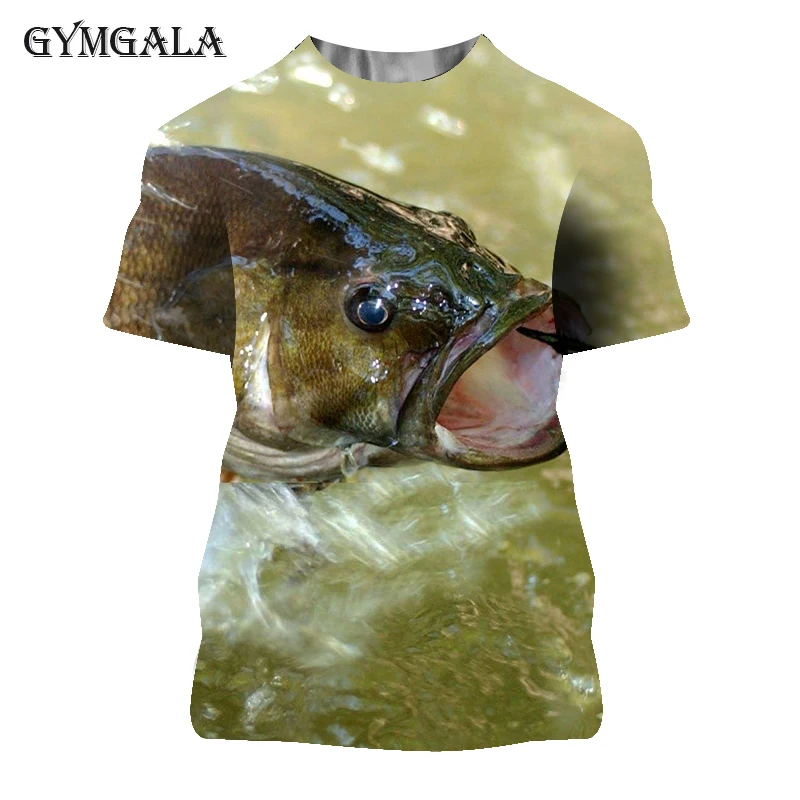 

2021 New summer 3D printed fish pattern men and women casual short sleeve T-shirt Fashion trend youth cool men's t-shirt Hip hop