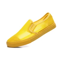 mesh breathable man shoes 2020 summer cool comfortable canvas shoes men sneakers mango yellow slip on loafers 39 44 gumshoe male
