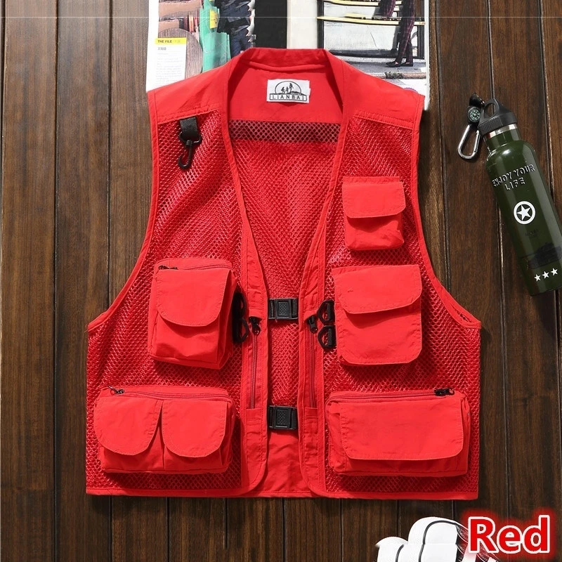 Сверхлегкий мужской жилет для рыбалки Быстросохнущий сетчатый тактический