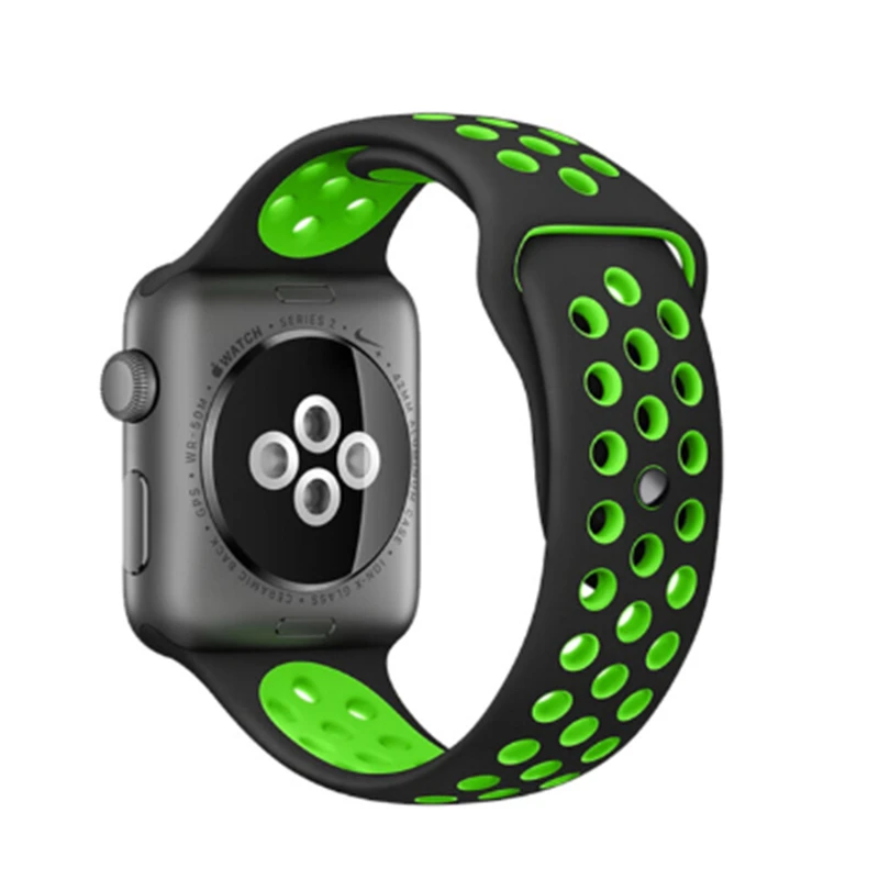 Ремешок для Apple Watch 4, 3, 2, 1, 42 мм, 38 мм, 40 мм, 44 мм, браслет, силиконовый ремешок для iwatch sports series 4, 3, 2 и 1