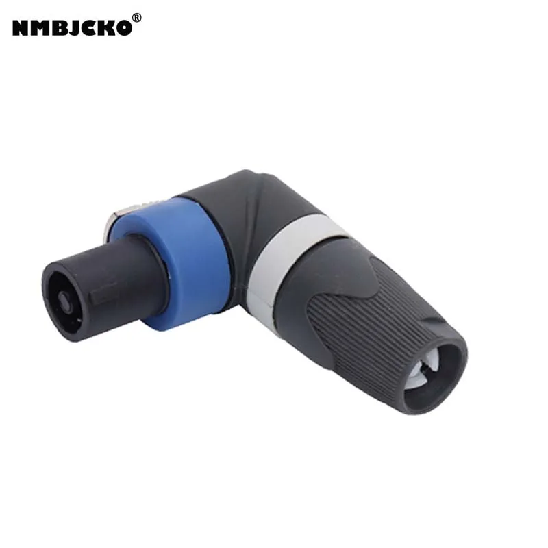 Высокое качество 2 шт. Pro аудио под прямым углом л 4 контактный вилка Speakon в