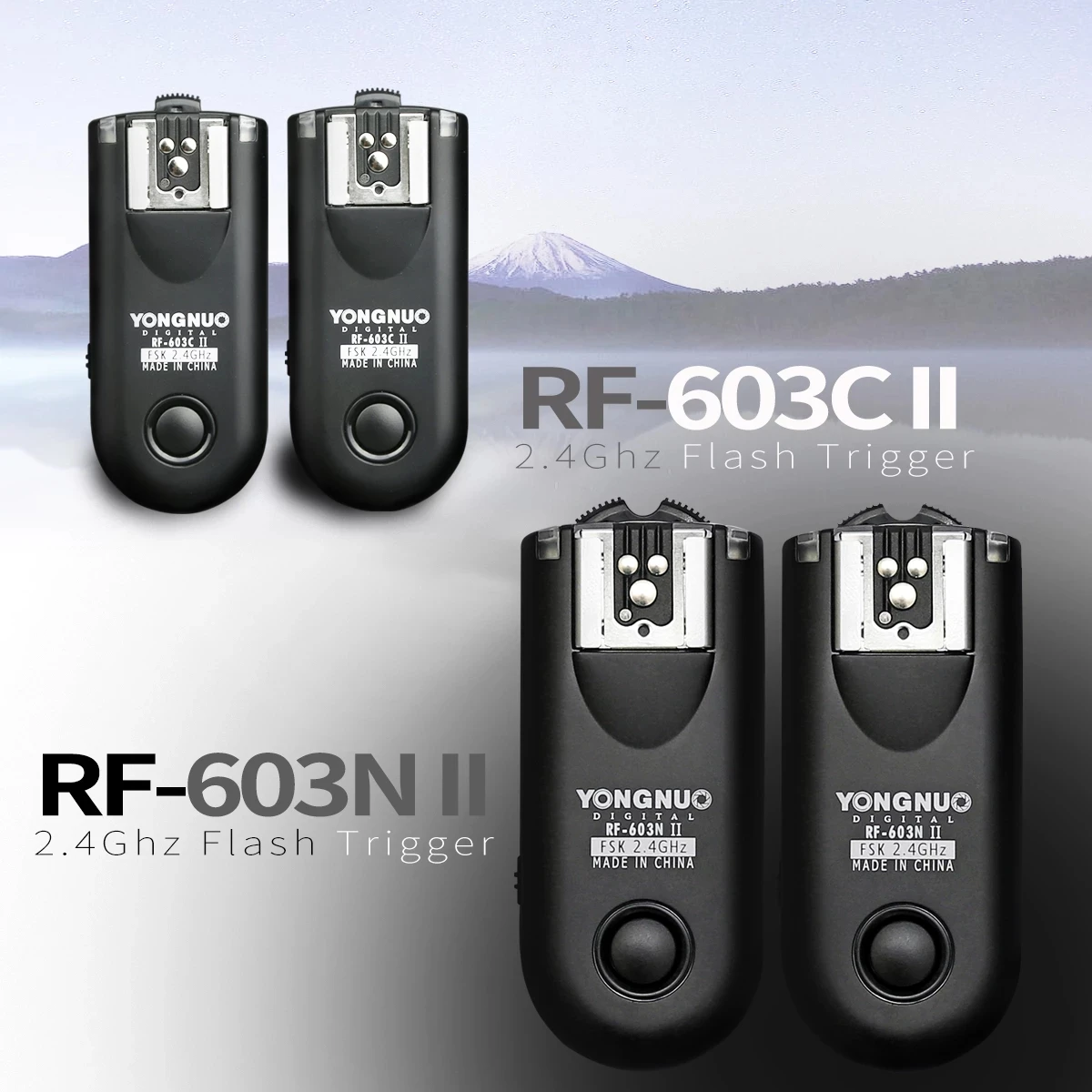 Беспроводной триггер для вспышки Yongnuo RF603 II RF 603 2 трансивера NIKON D7000 или Canon 5D 7D 100D |