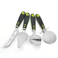 stainless steel pizza shovel cheese shovel pizza wheel cheese knife set kitchen gadgets 4 piece set