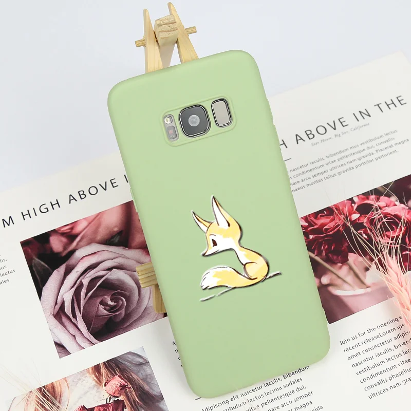 Простой чехол для Samsung Galaxy S8 S9 S10 4g 5G симпатичный карикатурный задний коврик Plus LiteS10e.