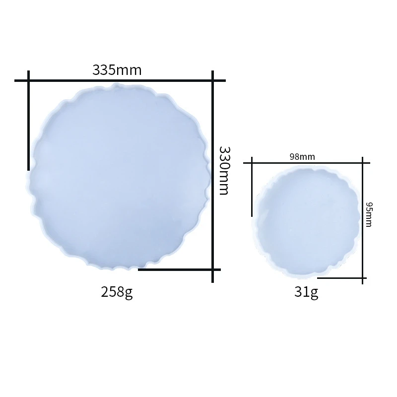 

5Pcs DIY Silicone Round Coaster Resin Casting Molds Kit Resin Irregular Coaster Mould Home Decoration Craft Making Tool