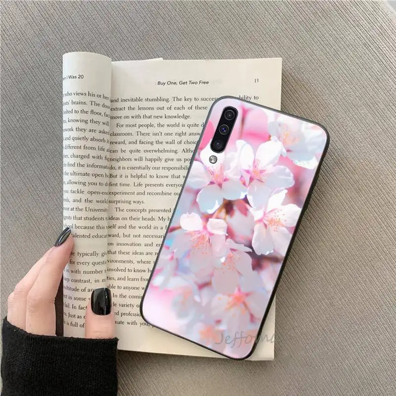 

Cherry blossoms flower Phone Case For Samsung galaxy S note 7 8 9 10 20 fe edge A 6 10 20 30 50 51 70 lite plus Soft Silicone