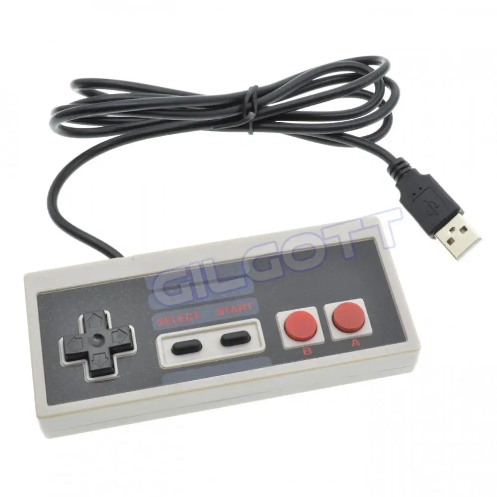 Фото USB-контроллер для ПК NES ручка компьютерных видеоигр Ретро USB геймпад джойстик USB-контроллер для ПК NES ручка компьютерных видеоигр Ретро USB геймпад джойстик