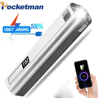 super powerful mini flashlight usb rechargeable torch portable fast charging power bank waterproof lamp outdoor emergency light