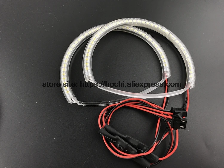 HochiTech ультра яркий SMD белый светодиодный ангельские глазки 2000LM 12V halo Кольцо Комплект дневного света DRL для Mazda 3 мазда3 2002-2007