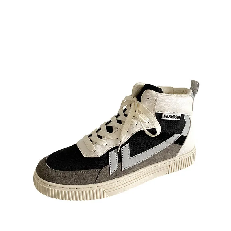 

2020 Autumn and Winter New High-Top Men's Shoes Trendy Student Shoes Fashion Casual Men's Shoes Flat Shoes