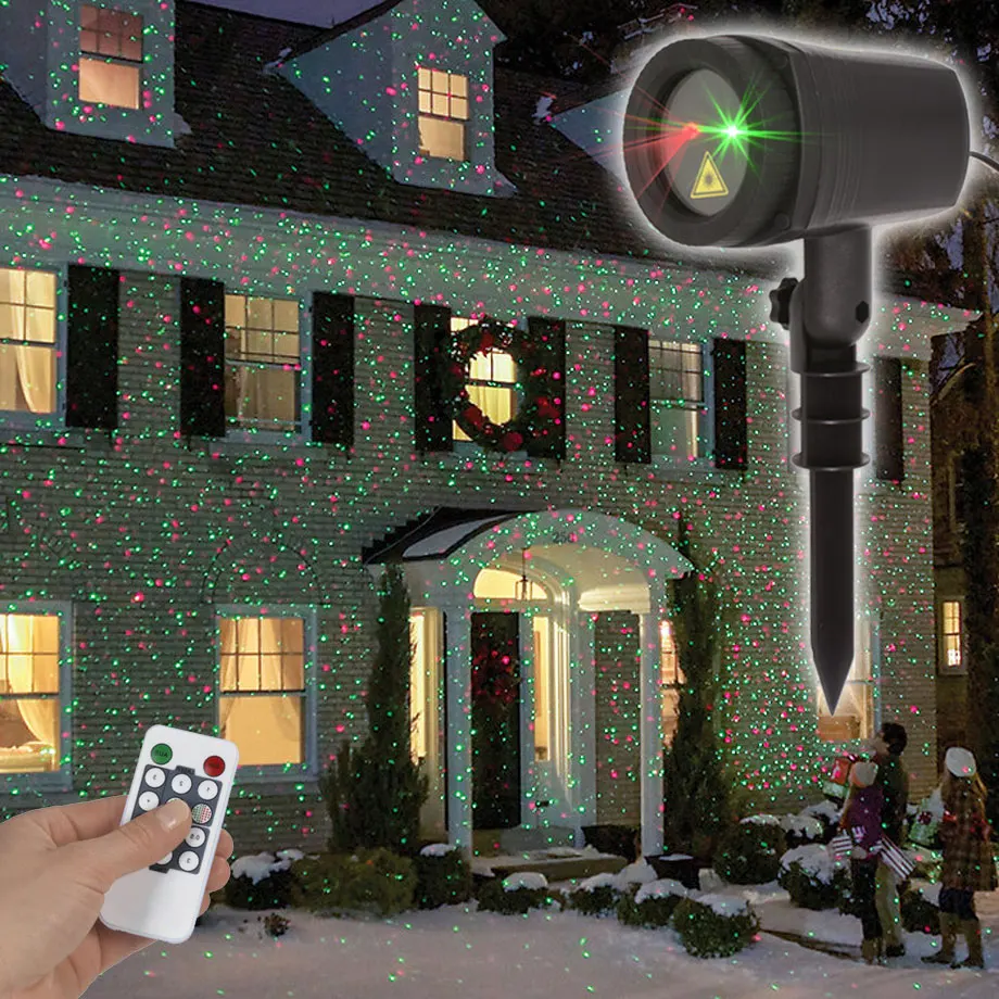 Наружное рождественское Лазерное освещение домашний сад лужайка проектор