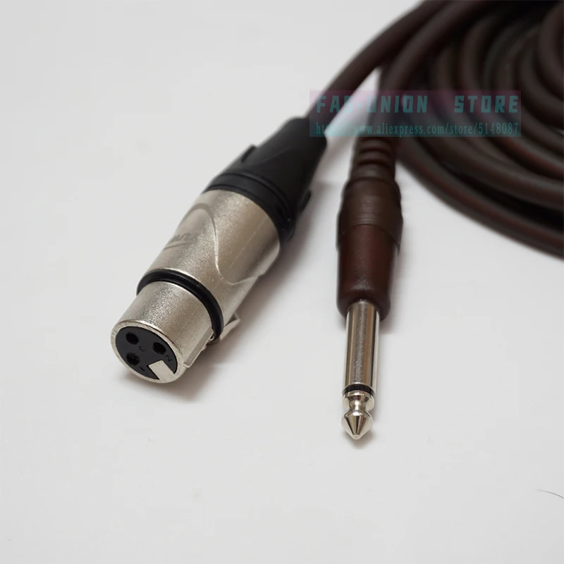 

1/4 Inch TS Male to XLR Female Cable Unbalanced 6.35mm Mono to XLR Mic Cable 4N OFC Conductor Dual Shielding Noise Free Cable 3M