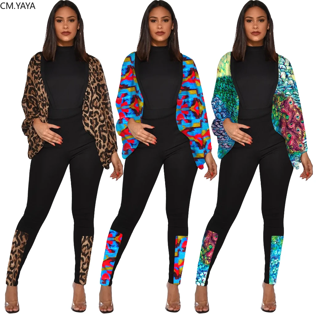 Winter Women Set Tracksuit Full Lantern Sleeve Leopard Print Tops Pants Suit Two Piece Night Club party Fitness Outfits 3912 | Женская