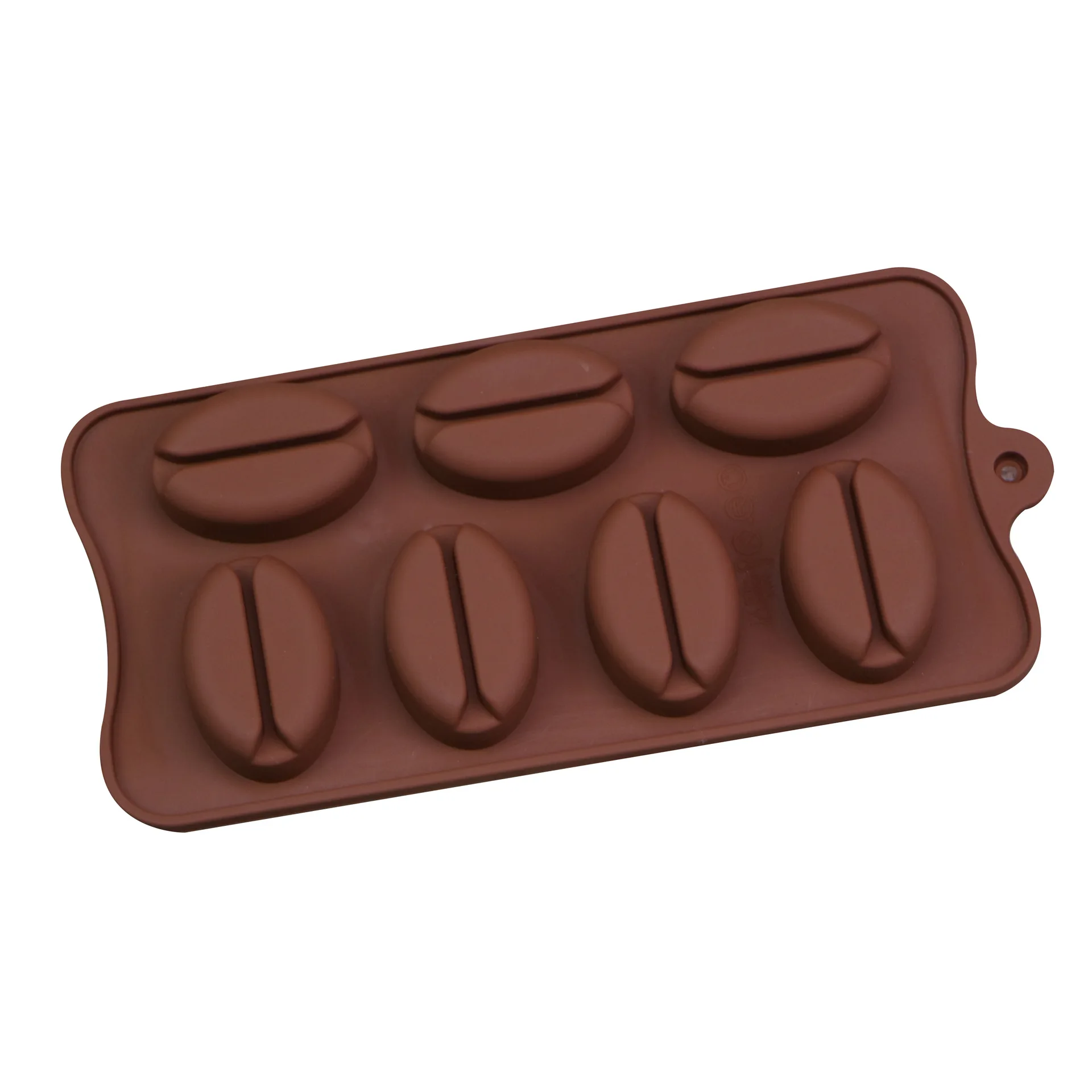 Силиконовая форма для шоколада 7 равномерных кофейных зерен сделай сам Желейный